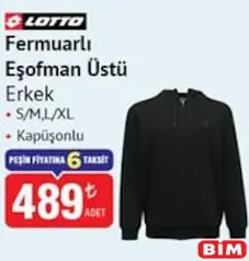 LOTTO FERMUARLI EŞOFMAN ÜSTÜ ERKEK fiyat ve kampanya bilgisi